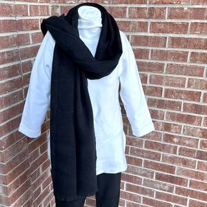 Vince Camuto Solid Black Long & Soft Versatile Neck Scarf